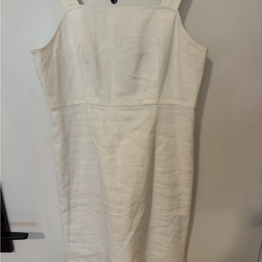 J. Crew White Linen Dress
